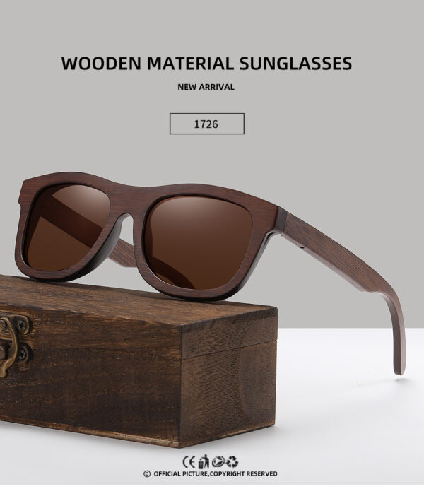 GM Brand Bamboo Sunglasses Polarized handmade natural bamboo wood frame and accept custom LOGO degradable Eco-friendly Glasses - Image 7