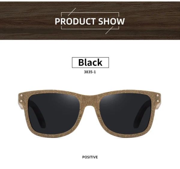 GM brand coconut fiber sunglasses Eco-friendly new wood,made polarized UV400 protection natural degradation glasses - Image 12